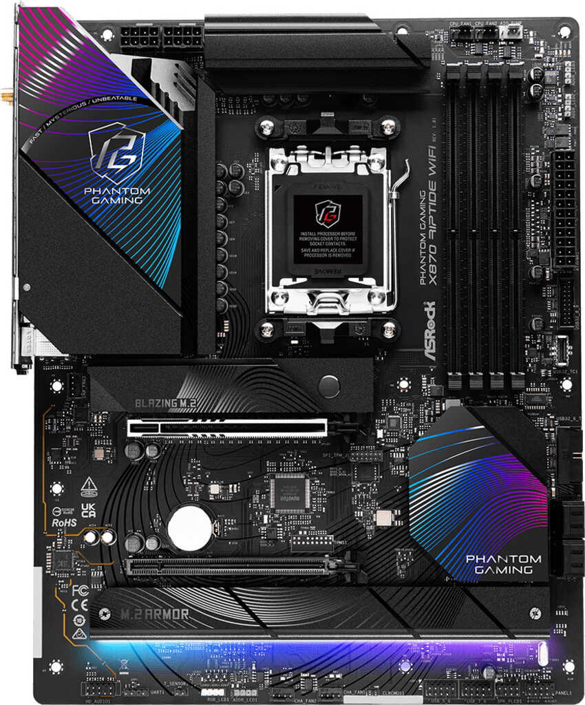 ASRock Phantom Gaming X870 Riptide WiFi&comma; 4x DDR5 Ram