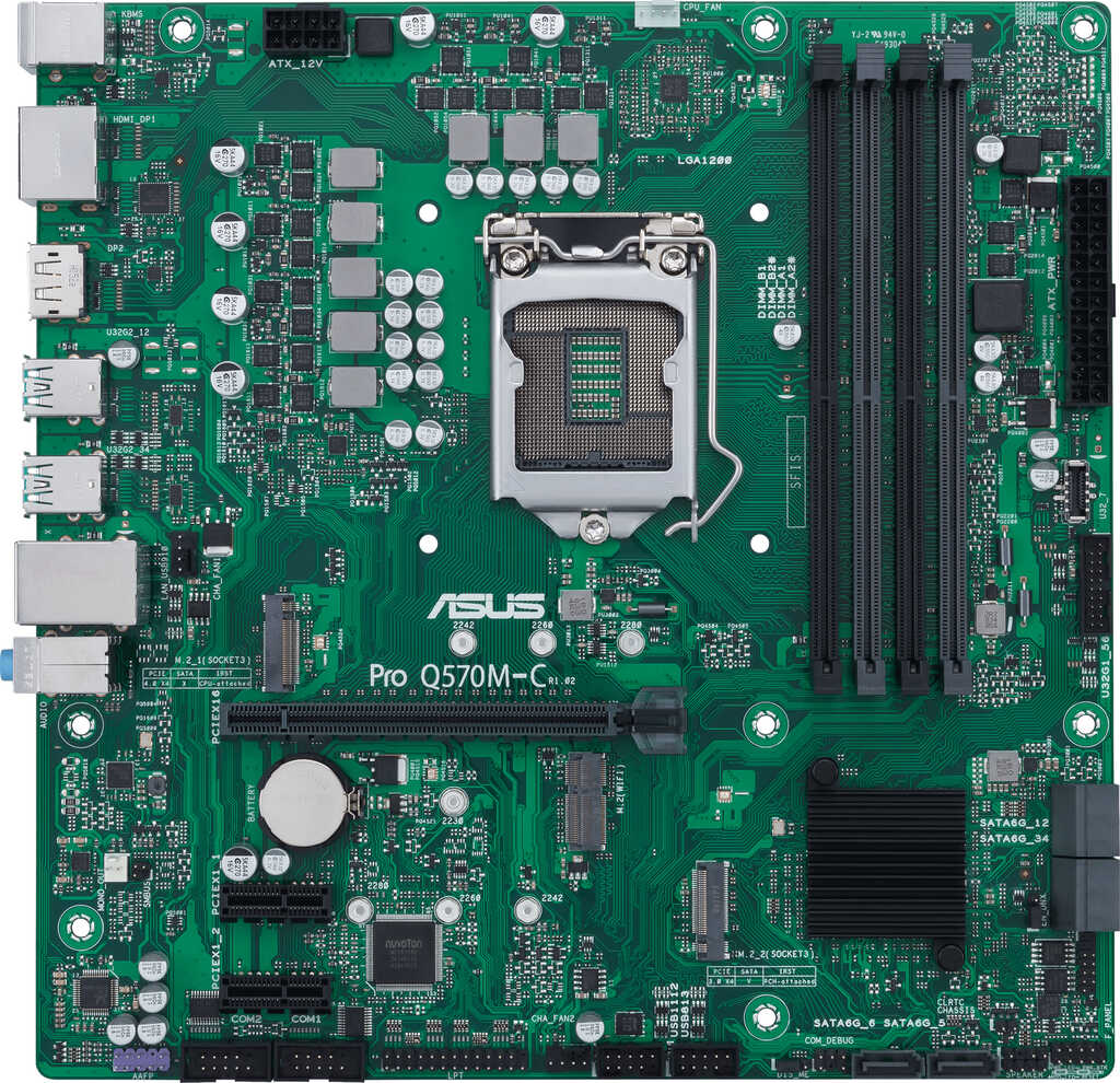 ASUS Pro Q570M-C&sol;CSM&comma; &micro;ATX Mainboard&comma; 4x DDR4&comma; max&period;