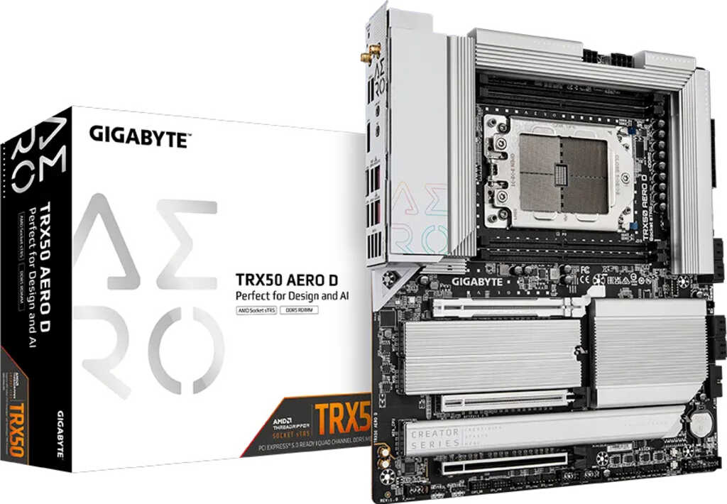 GIGABYTE TRX50 AERO D&comma; Server-Maiboard&comma; Sockel AMD sTR5&comma;