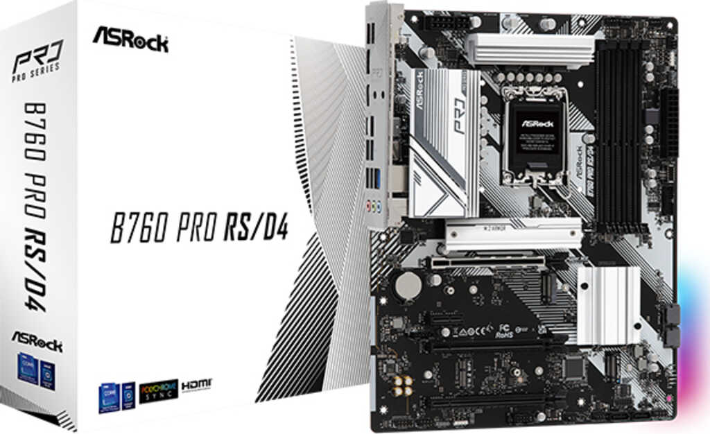 ASRock B760 Pro RS&sol;D4&comma; Sockel 1700&comma; ATX-Mainboard