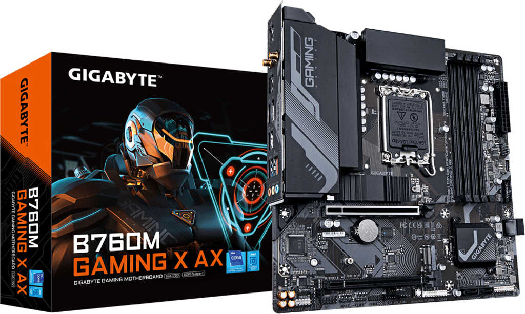 GIGABYTE B760M Gaming X AX DDR5&comma; Wi-Fi 6E&comma; Sockel 1700&comma;