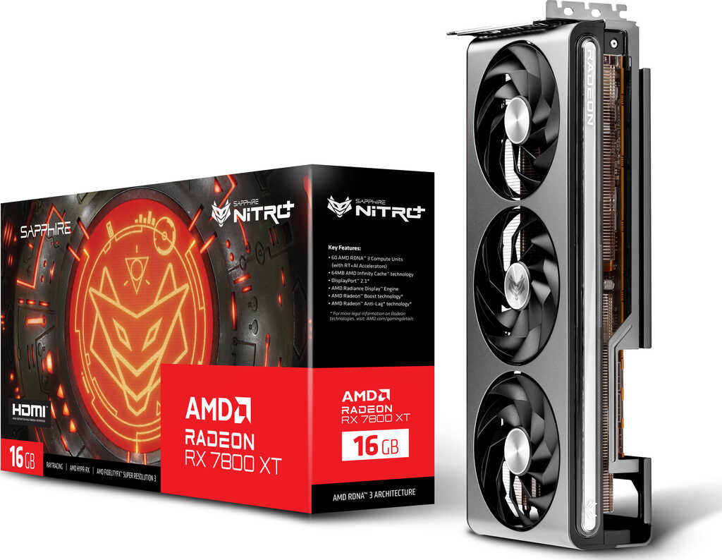 Sapphire Nitro&plus; Radeon RX 7800 XT&comma; 16GB GDDR6 Grafikkarte&comma;