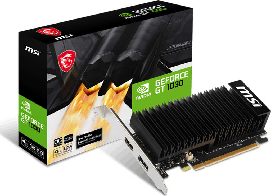 MSI GeForce GT 1030 4GHD4 LP OC&comma; 4GB DDR4
