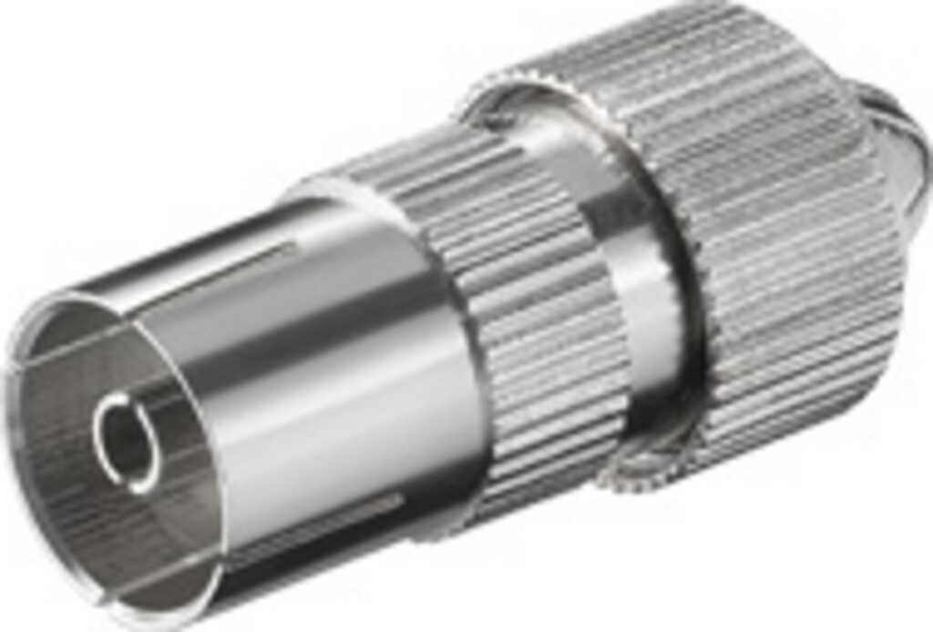 goobay Koaxial Kupplung 9&comma;5 mm Metall mit Schraubanschluss