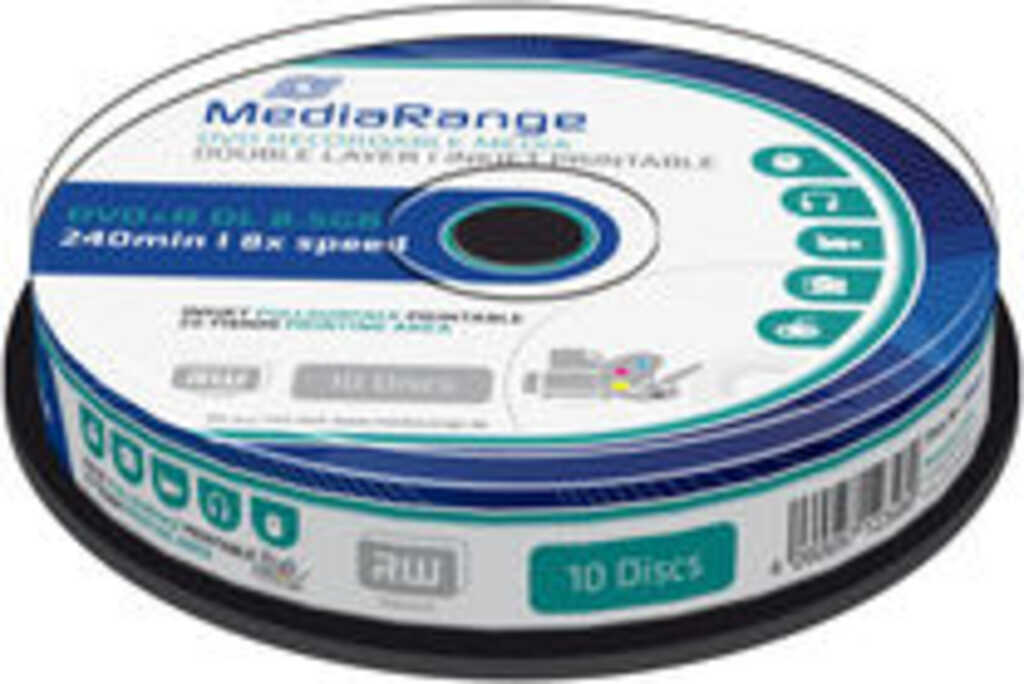 Mediarange DVD&plus;R 8x DL PS 10er Pack 8&period;5GB DVD-Rohlinge