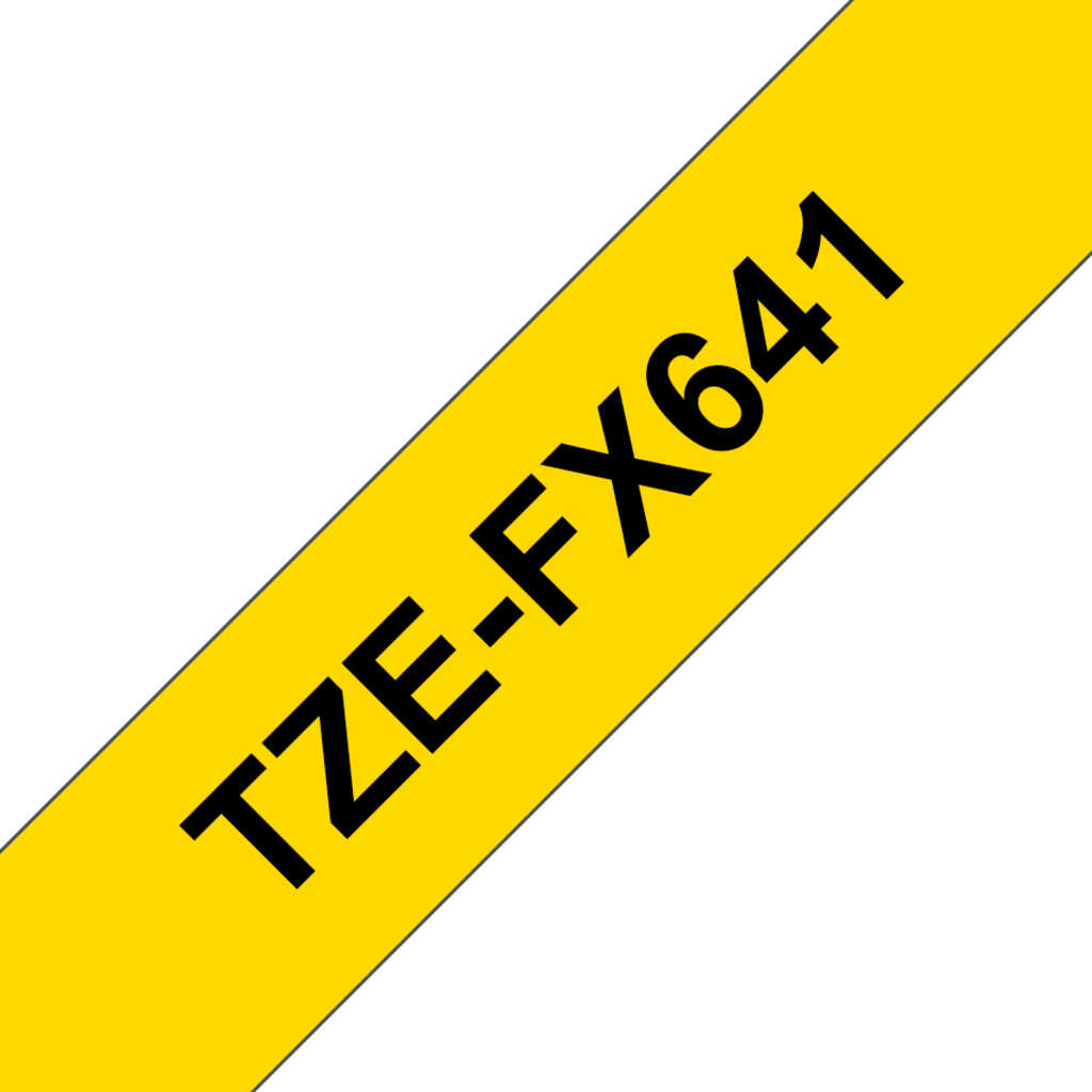 Brother TZe-FX641 18mm&comma; schwarz&sol;gelb