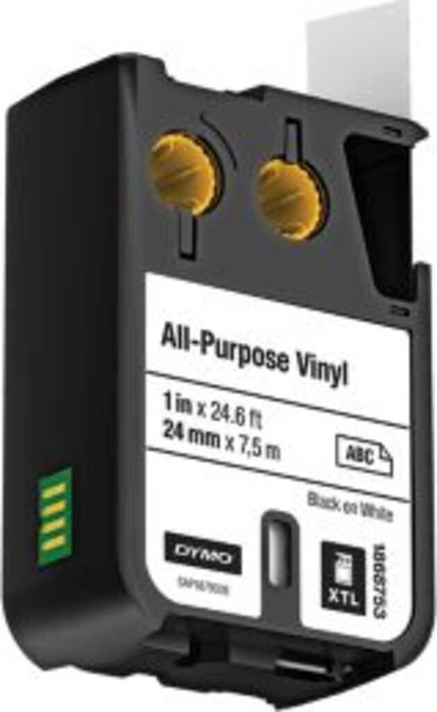 Dymo XTL Allzweck Vinyl Beschriftungsband 24mm&comma; schwarz&sol;wei&szlig;