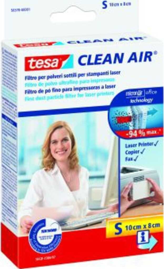 Tesa Clean Air Gr&ouml;&szlig;e S&comma; Feinstaubfilter 100 x 80 mm