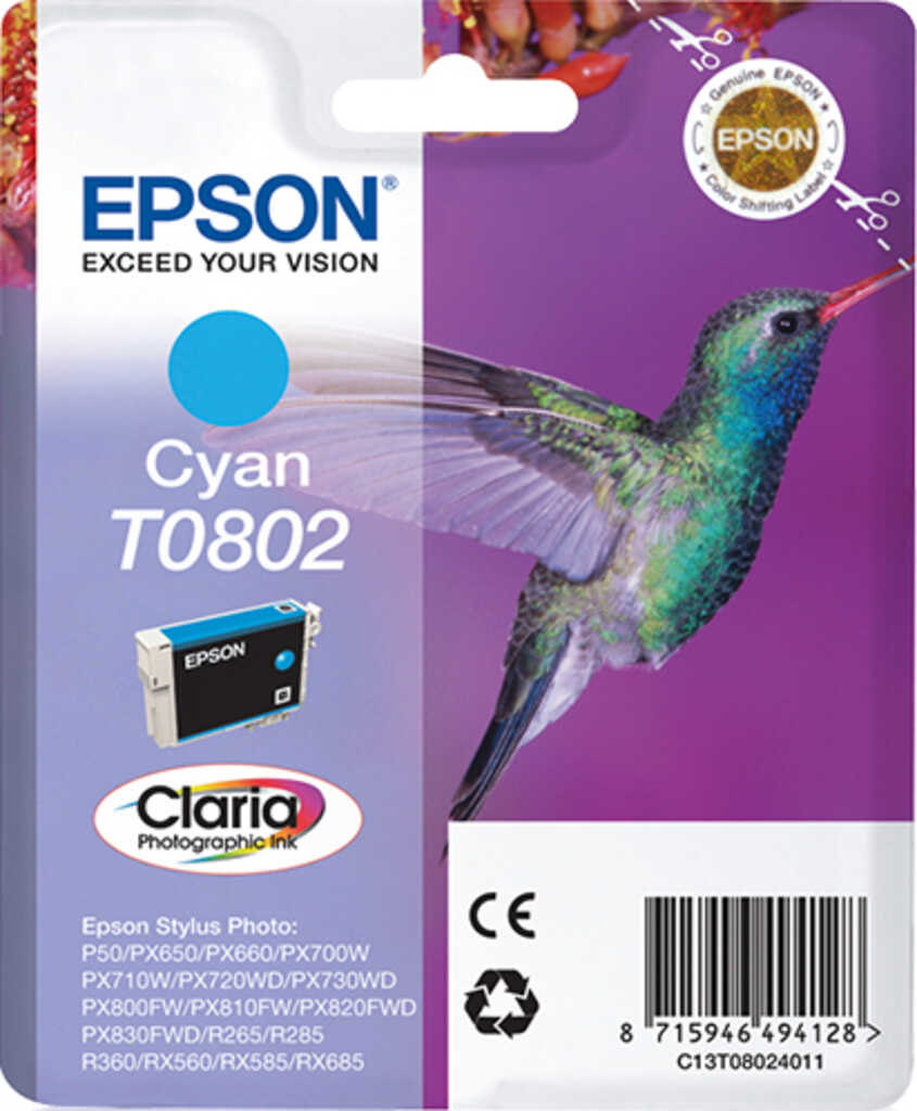 Epson T0802 Tinte cyan