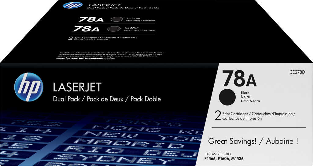 HP Toner 78A schwarz&comma; 2er-Pack