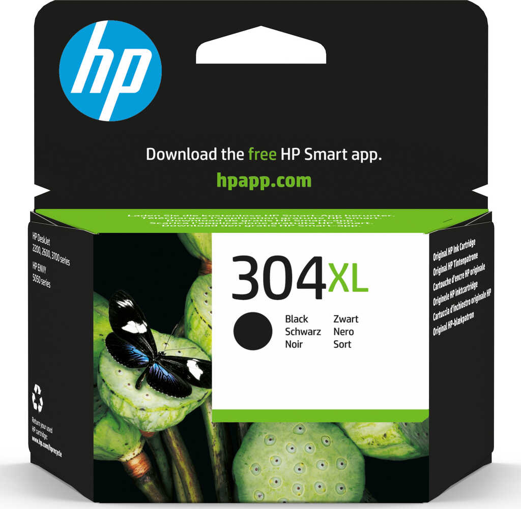 HP 304 XL Druckkopf mit Tinte schwarz