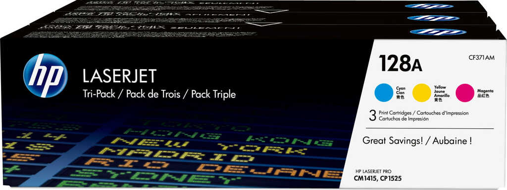 HP Toner 128A Triple-Pack