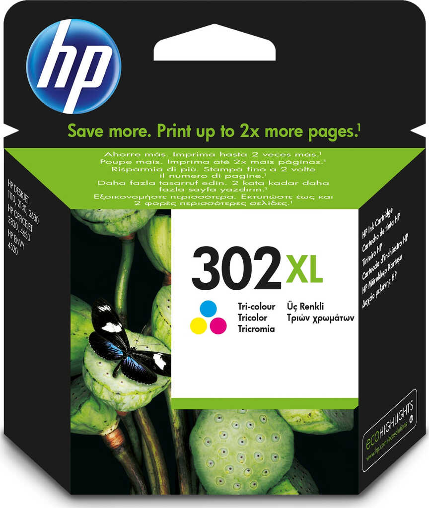 HP 302 XL Tintenpatrone Farbpatrone Cyan&sol;Magenta&sol;Gelb