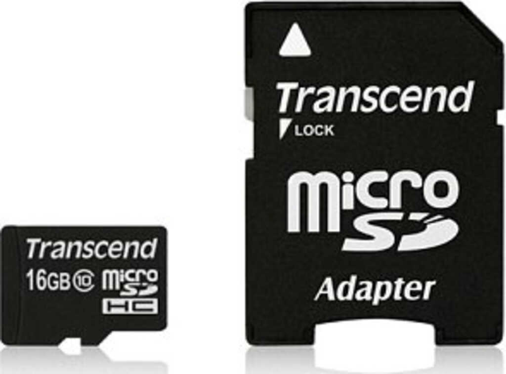 16GB Transcend Premium Kit Class10 microSDHC Speicherkarte