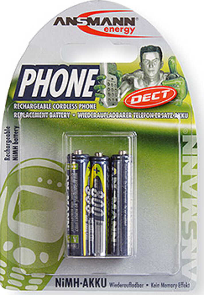 Ansmann DECT NiMH Akku Micro AAA 800mAh maxE 3er Blister
