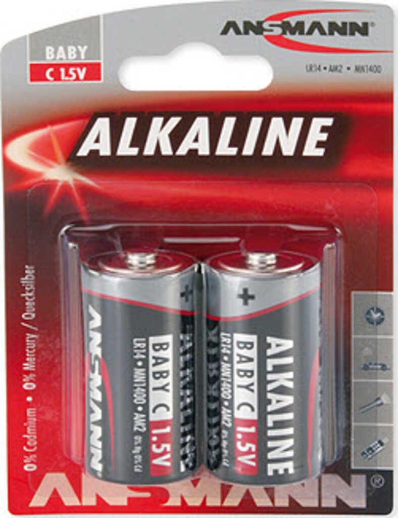 Ansmann Alkalinebatterie Baby C LR 14 red-line 2 St&uuml;ck