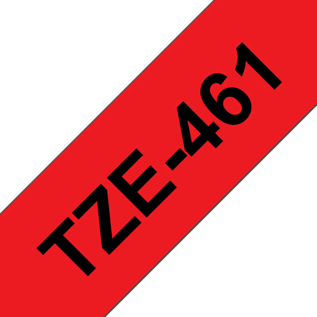 Brother TZe461 Schriftbandkassette 36mm&comma; schwarz auf rot
