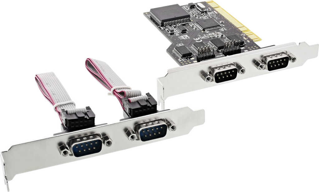 InLine Schnittstellenkarte 4X Seriell 9-Pol PCIe PCI-Express 