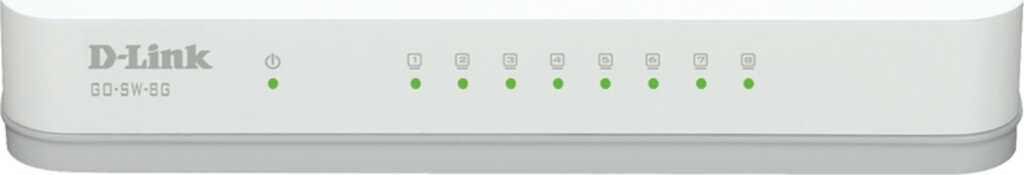 D-Link GO Easy Desktop Gigabit Switch&comma; 8x RJ-45&comma; Backplane&colon; 16Gb&sol;s&comma; l&uuml;fterlos&comma; externes Netzteil