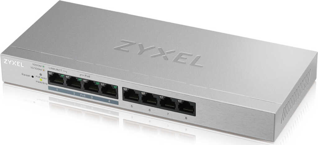 ZyXEL GS1200 Desktop Gigabit Smart Switch&comma; 8x RJ-45&comma;