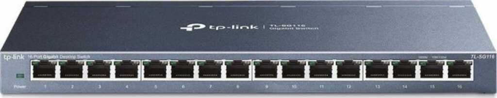 TP-Link TL-SG100 Desktop Gigabit Switch&comma; 16x RJ-45&comma;