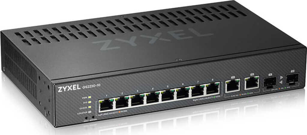 ZyXEL GS2220 Desktop Gigabit Managed Switch&comma; 8x RJ-45&comma;
