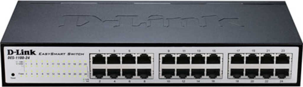 D-Link DGS-1100 Desktop Gigabit Smart Switch&comma; 24x RJ-45&comma;