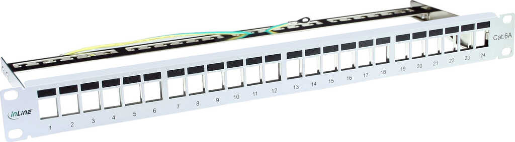 InLine Patchfeld Cat&period;6A 24-fach&comma; 48&comma;26cm&sol; 19 &comma; Leerblech