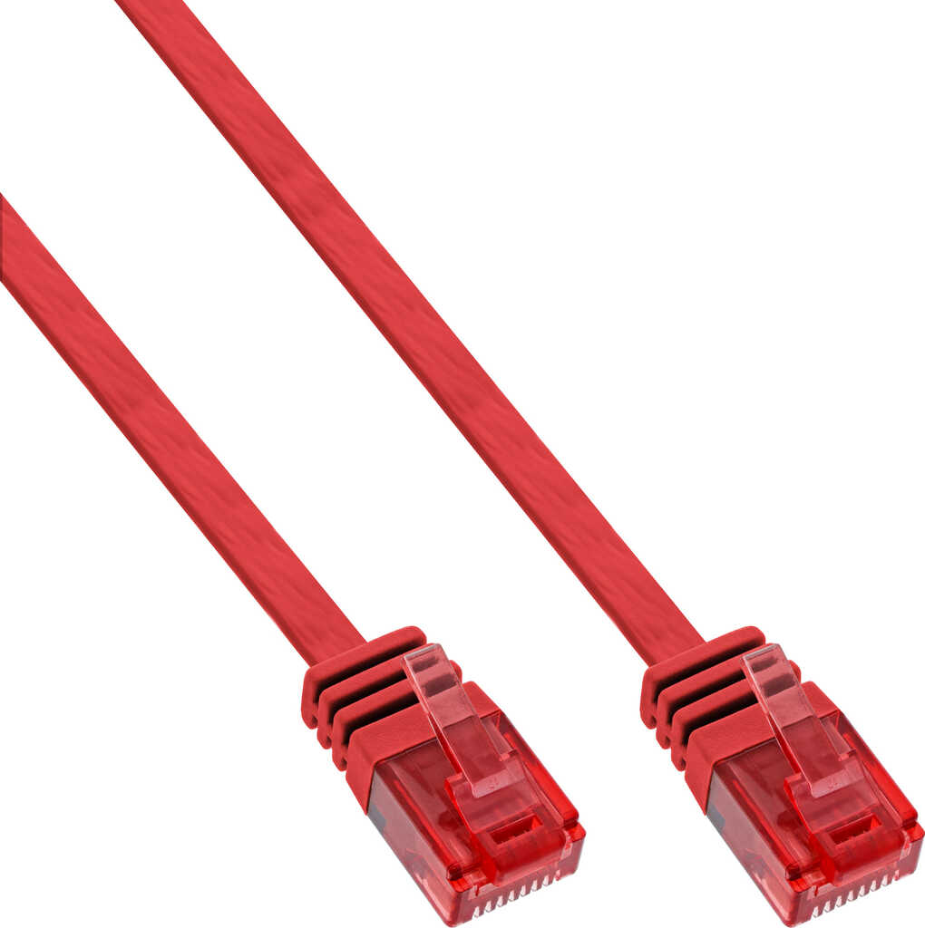 1m Patchkabel Flachband Cat&period;6 U&sol;UTP rot