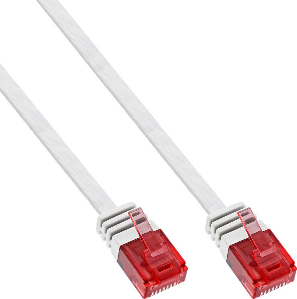 2m Patchkabel Flachband Cat&period;6 U&sol;UTP wei&szlig;