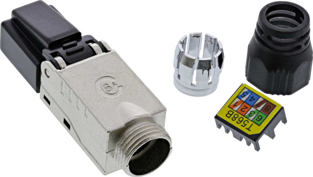 InLine RJ45 Stecker feldkonfektionierbar Cat&period;6A Metall