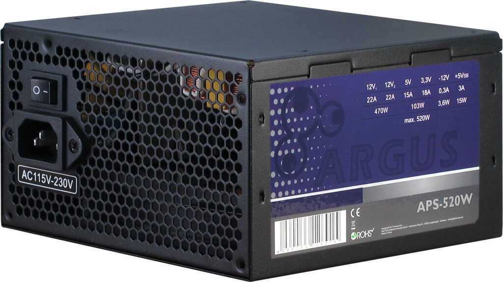 520W Inter-Tech Argus APS-ATX 2&period;31 Netzteil