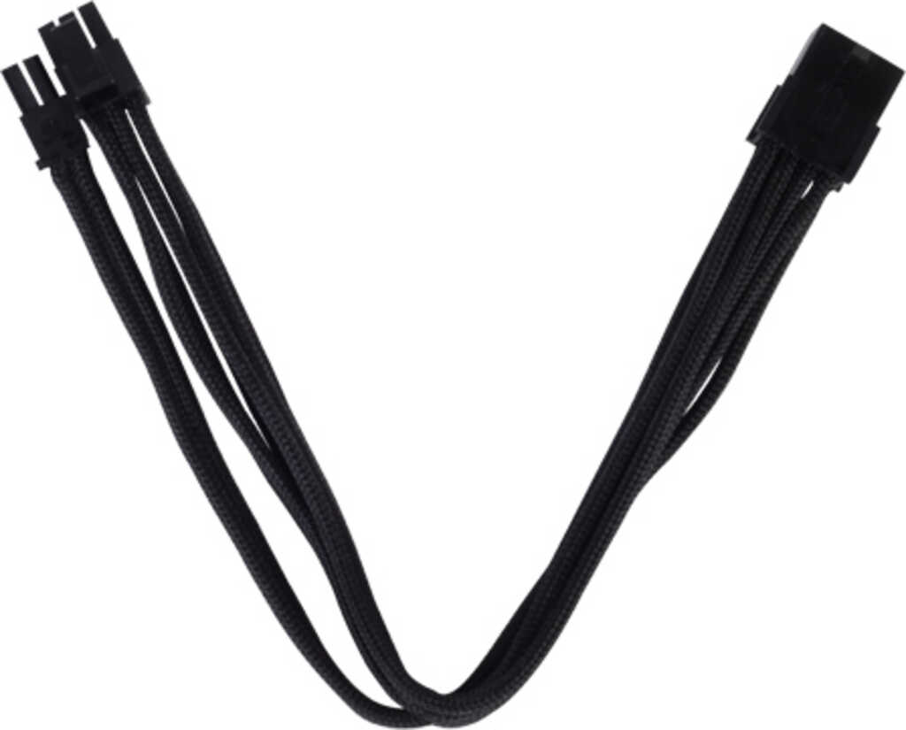 0&comma;25m SilverStone PP07-PCIB&comma; 6&sol;8-Pin PCIe Verl&auml;ngerung sleeved schwarz