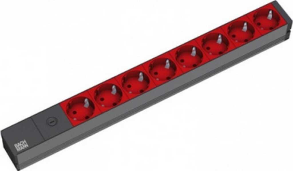8er Steckdosenleiste Bachmann 1HE Protection 19 