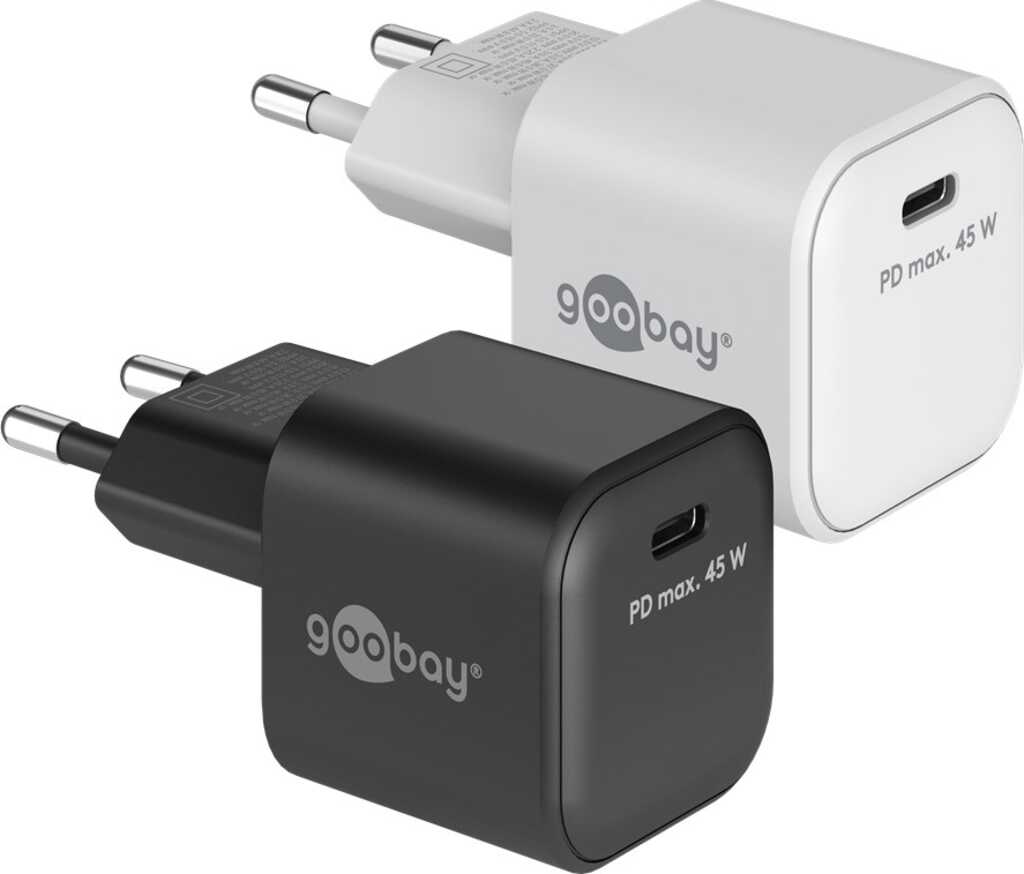 Goobay USB-C PD GaN Schnellladeger&auml;t Nano &lpar;45 W&rpar;