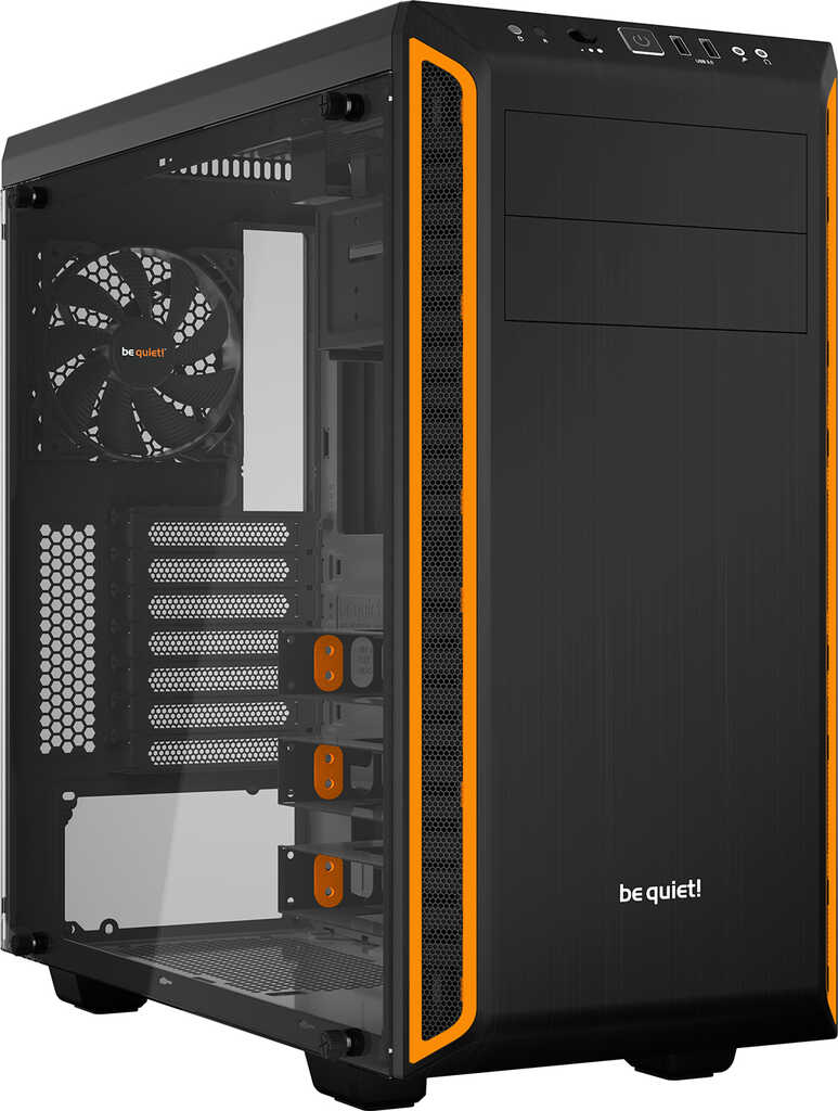 be quiet&excl; Pure Base 600 orange&comma; Glasfenster