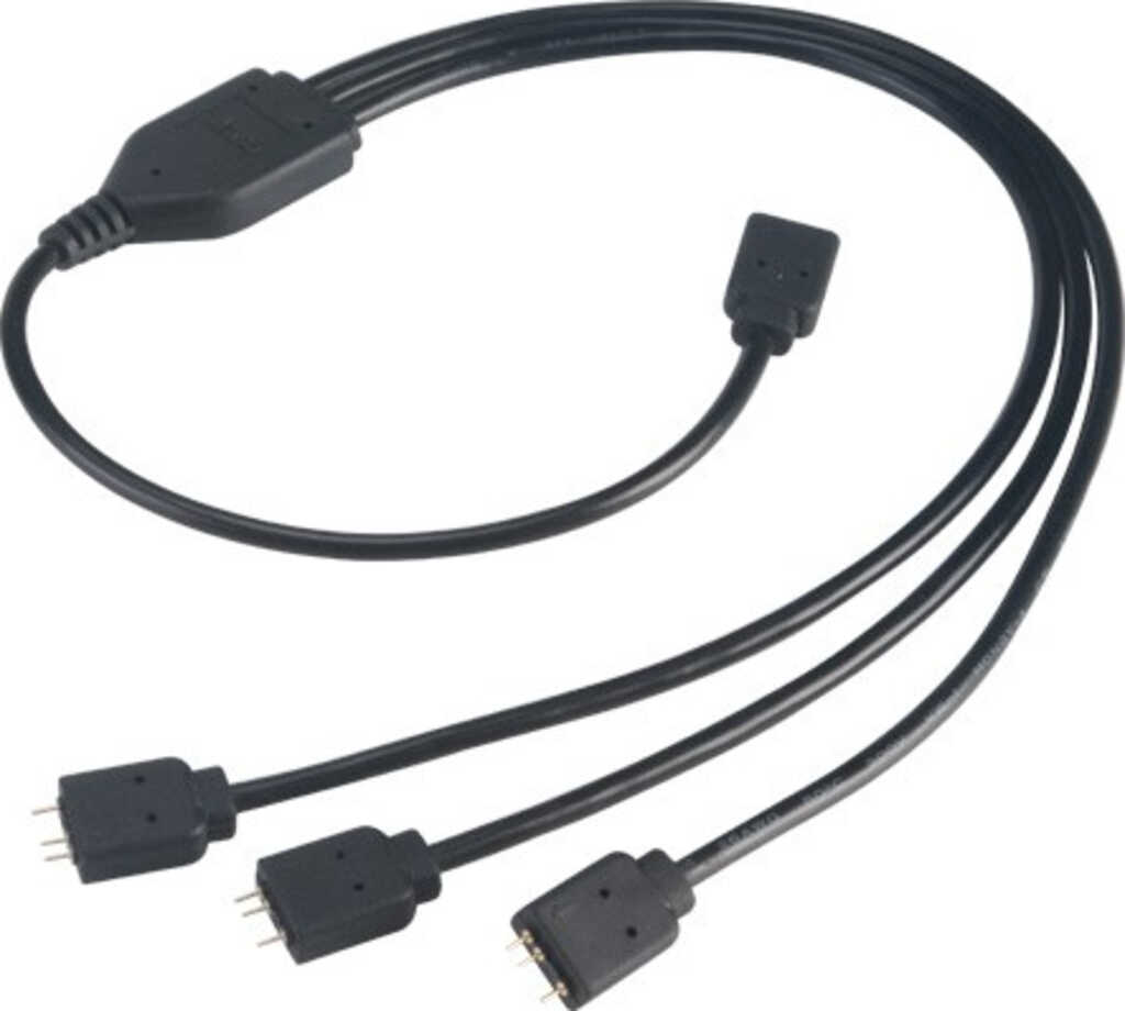 0&comma;5m Akasa Addressable RGB LED Splitterkabel schwarz&comma;