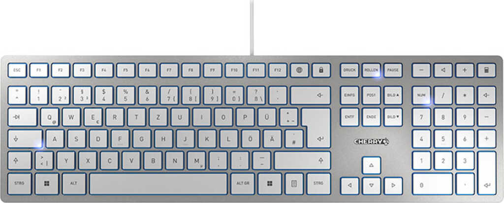Cherry KC 6000 Slim silber&comma; Tastatur