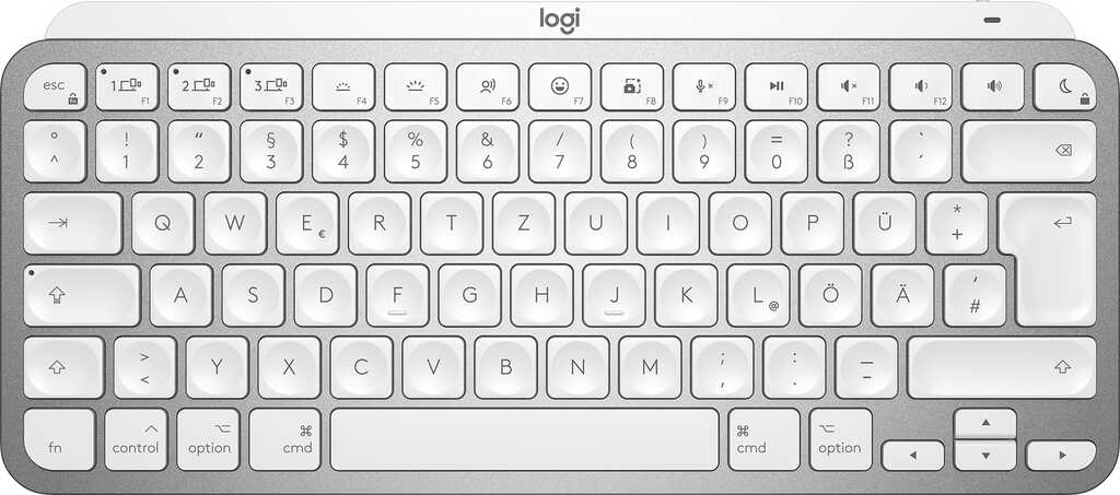 Logitech MX Keys Mini for Mac Pale Gray&comma; Layout&colon; DE&comma;