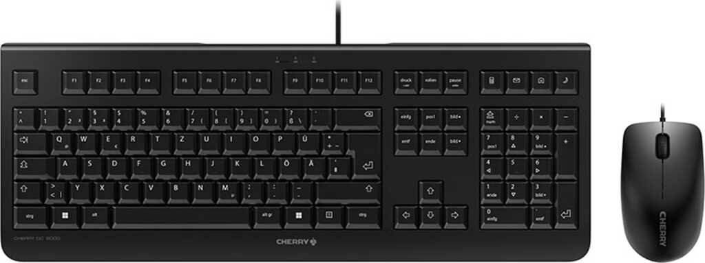 Cherry DC 2000 schwarz Tastatur-Maus-Kombination&comma; schwarz