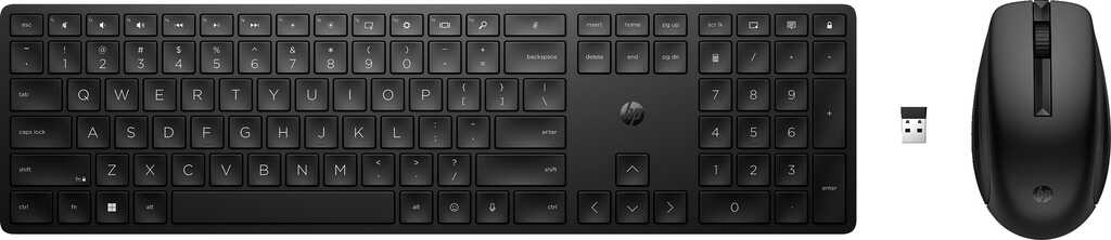 HP 655 Wireless Keyboard and Mouse Combo, schwarz, USB,