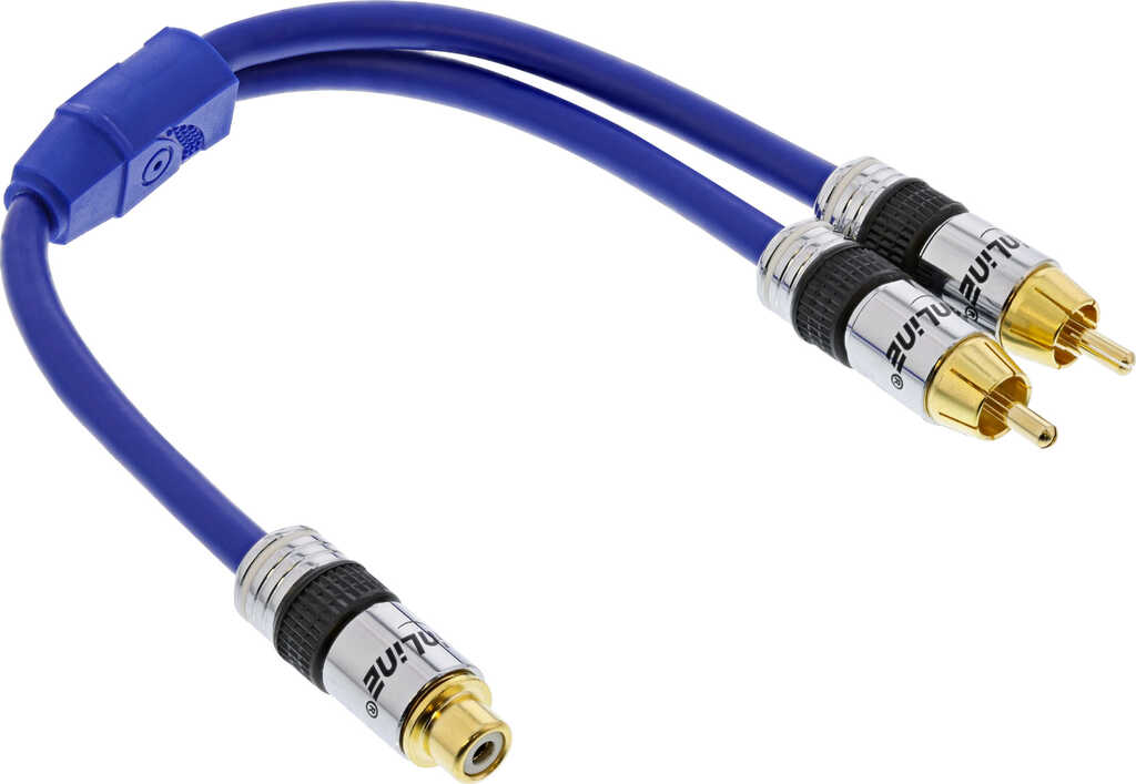 0&comma;25m Audio-Kabel Cinch Premium 2x Stecker&sol;1x Buchse