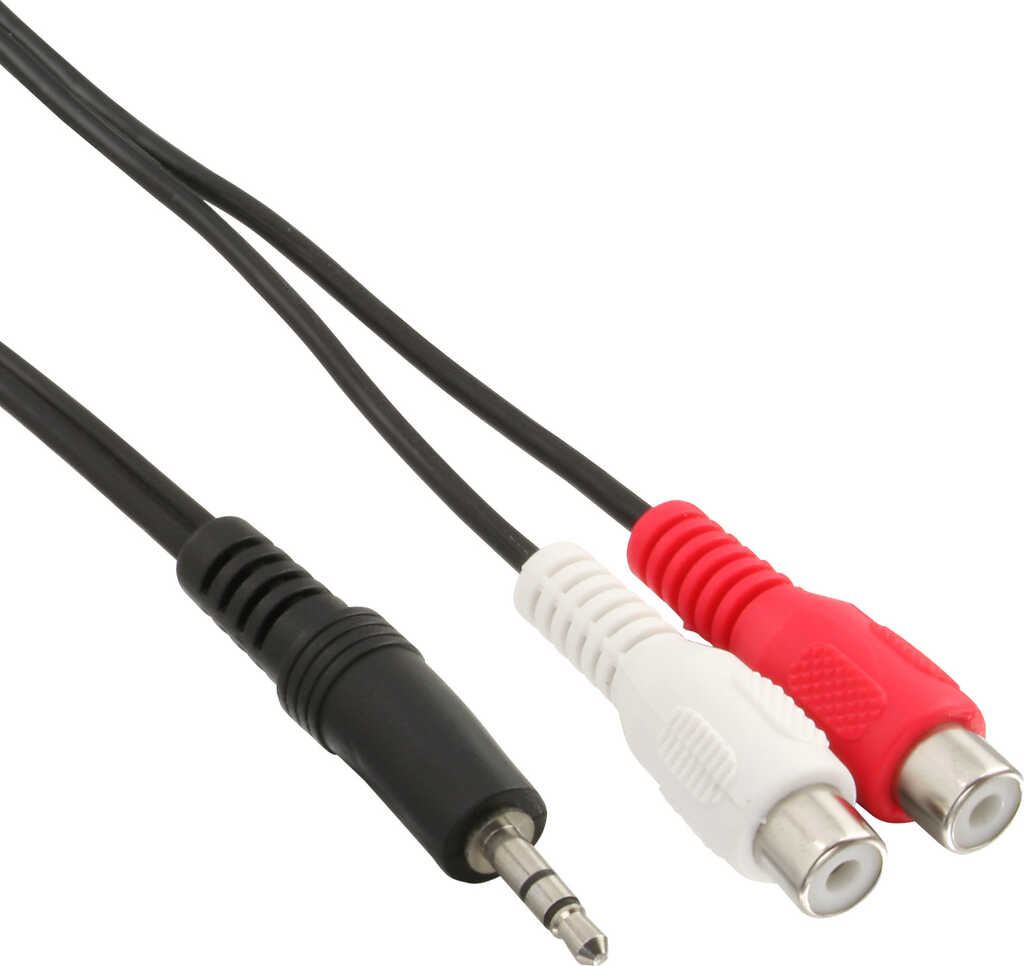 5m 2x Cinch Buchse auf 3&period;5 Klinke Stecker InLine