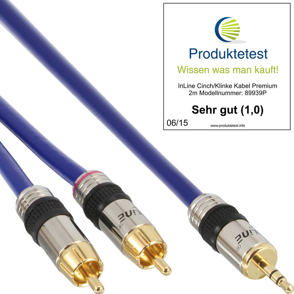 5m Audio-Kabel 2x Cinch&sol; 1x Klinke 3&comma;5mm Stecker&sol;Stecker
