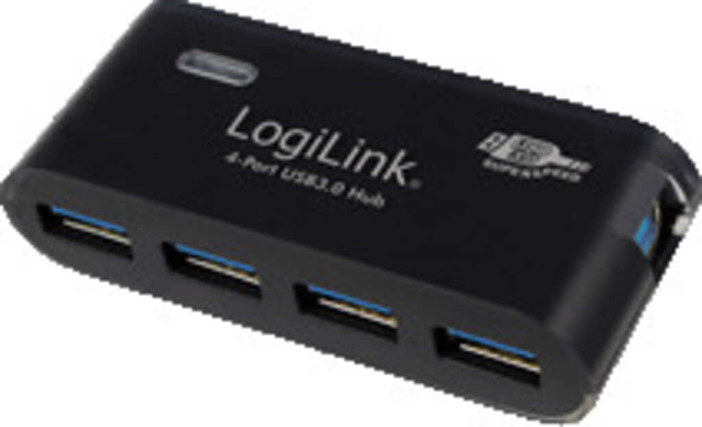 USB 3&period;0 HUB 4fach LogiLink schwarz extern