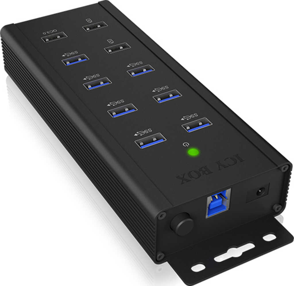 RaidSonic Icy Box IB-HUB1703-QC3 USB-Hub&comma; 7x USB-A