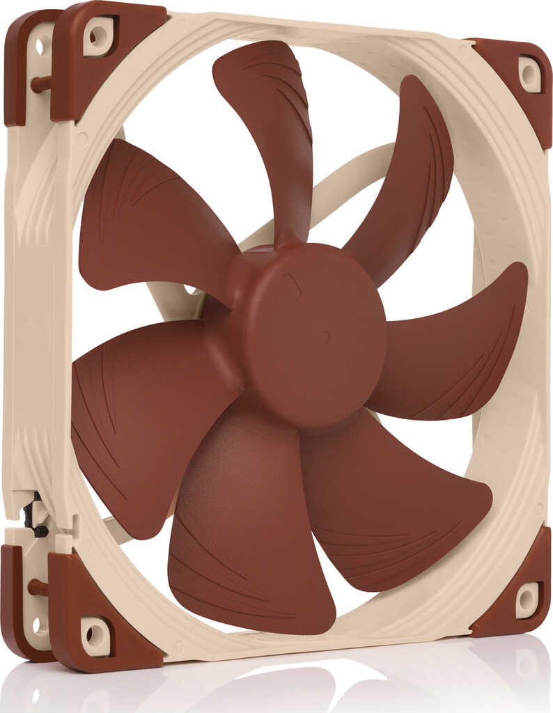 Noctua NF-A14 5V PWM 140mm&comma; 140x140x25mm&comma; 140&period;2m&sup3;&sol;h&comma; 24&period;6dB&lpar;A&rpar;&comma; Vibrationsd&auml;mpfer&comma; USB-Adapter&comma; 30cm Kabelverl&auml;ng