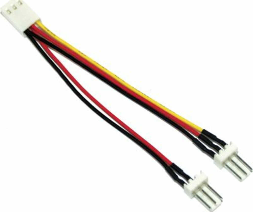 Adapterkabel 3pol Molex Buchse an 2x 3pol Molex Stecker