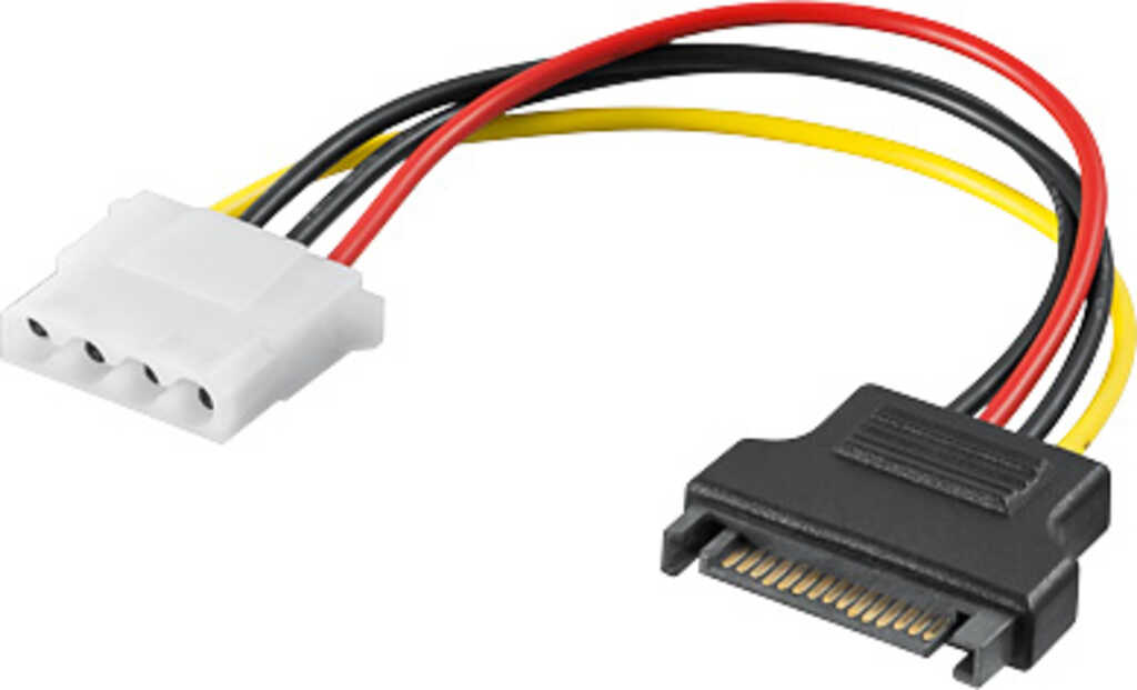 0&comma;17m Stromadapter Molex Buchse auf SATA Stecker