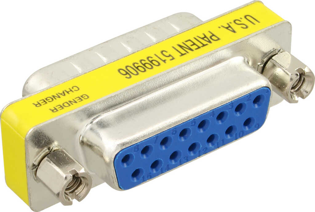 InLine Mini-Gender-Changer&comma; 15pol &lpar;Game&rpar;&comma; Stecker &sol; Buchse
